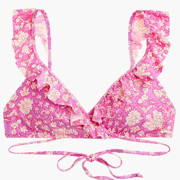 j crew ruffle bikini top